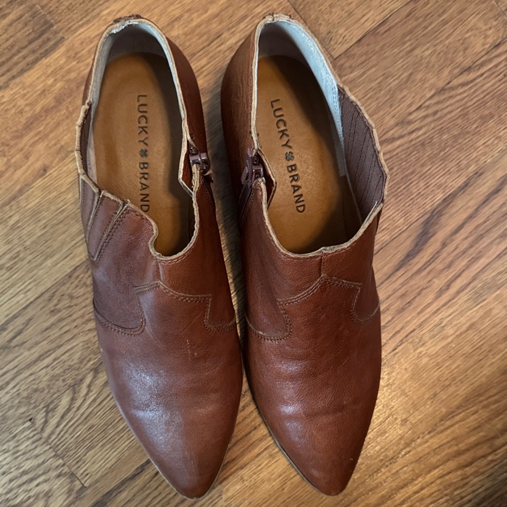Lucky Brand Brown Ankle Booties